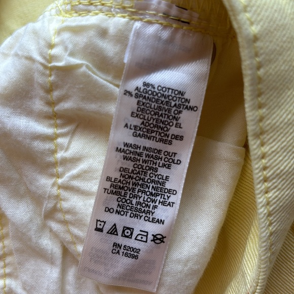 DKNY Jeans. Yellow Denim. Soho Slim. Size 2. 
Gently used. - Picture 6 of 11